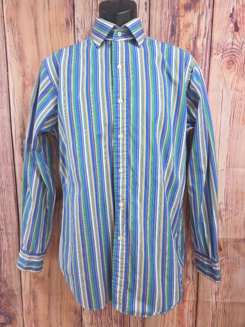 Polo Ralph Lauren Regent Classic Fit Blue Striped Shirt Medium